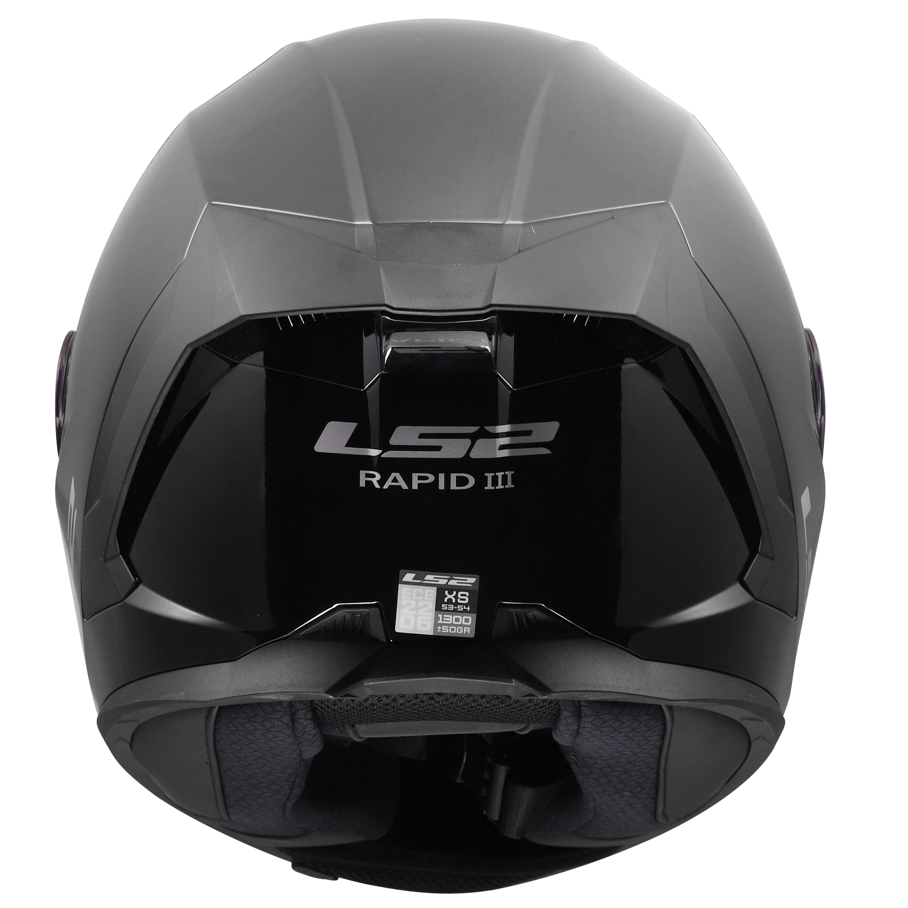 LS2 FF820 RAPID III SOLID GLOSS BLACK 168200012 (3)
